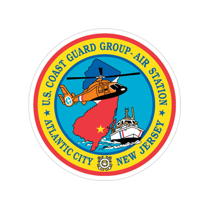 USCGC Group Air Station Atlantic City NJ (U.S. Coast Guard) Transparent STICKER Die-Cut Vinyl Decal-5 Inch-The Sticker Space