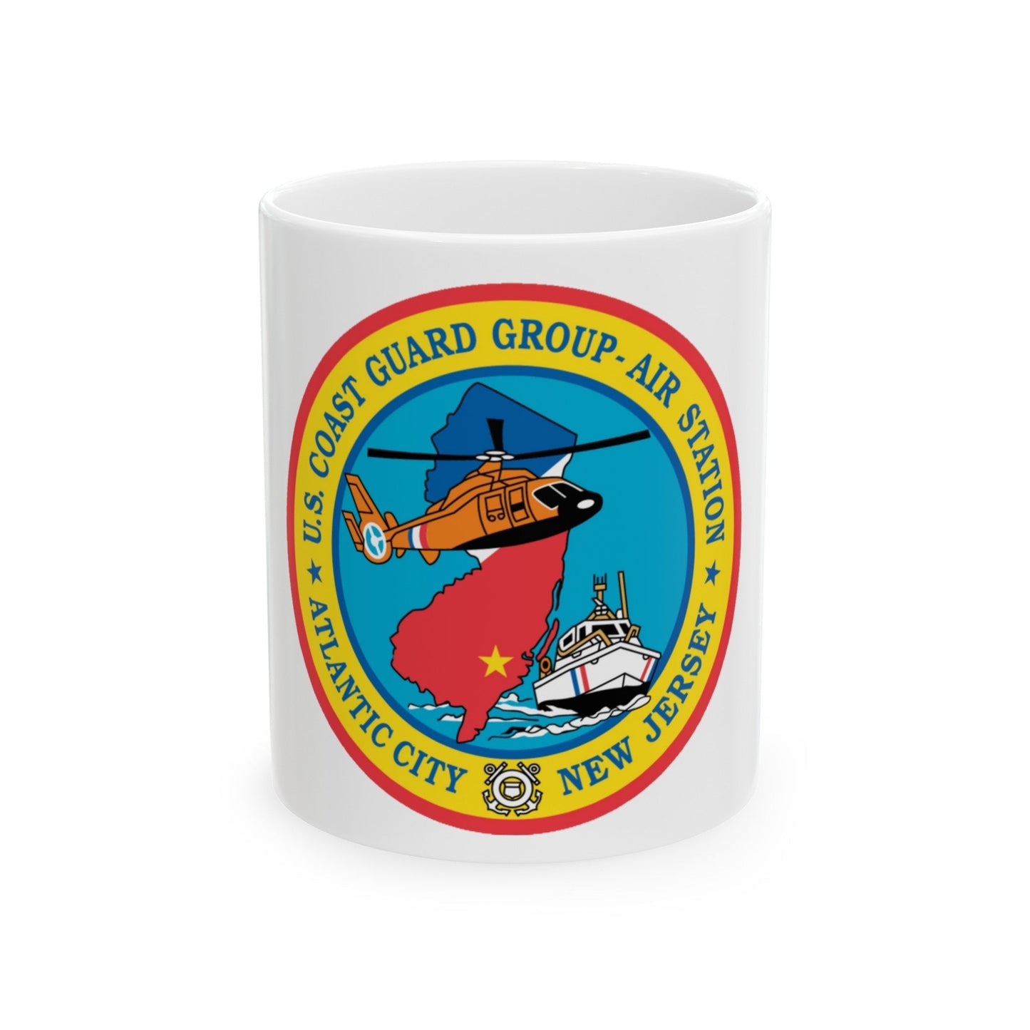 USCGC Group Air Station Atlantic City NJ (U.S. Coast Guard) White Coffee Mug-11oz-The Sticker Space