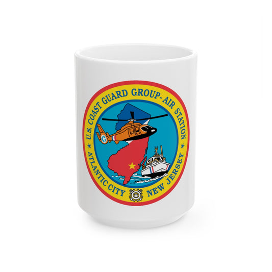 USCGC Group Air Station Atlantic City NJ (U.S. Coast Guard) White Coffee Mug-15oz-The Sticker Space