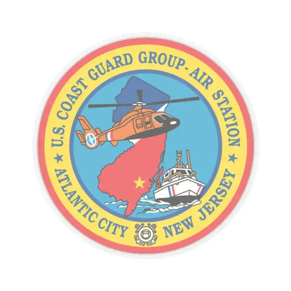 USCGC Group Air Station Atlantic City NJ (U.S. Coast Guard) STICKER Vinyl Kiss-Cut Decal 2 Inch Transparent - The Sticker Space