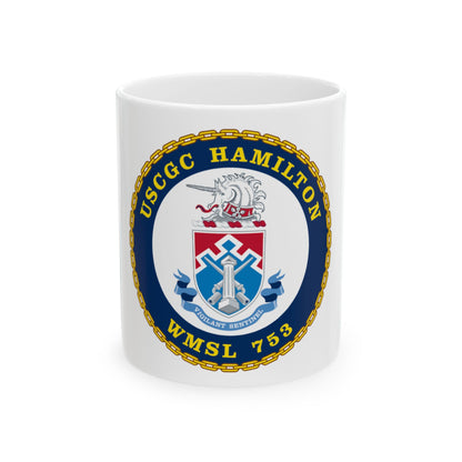 USCGC Hamilton WMSL 753 (U.S. Coast Guard) White Coffee Mug