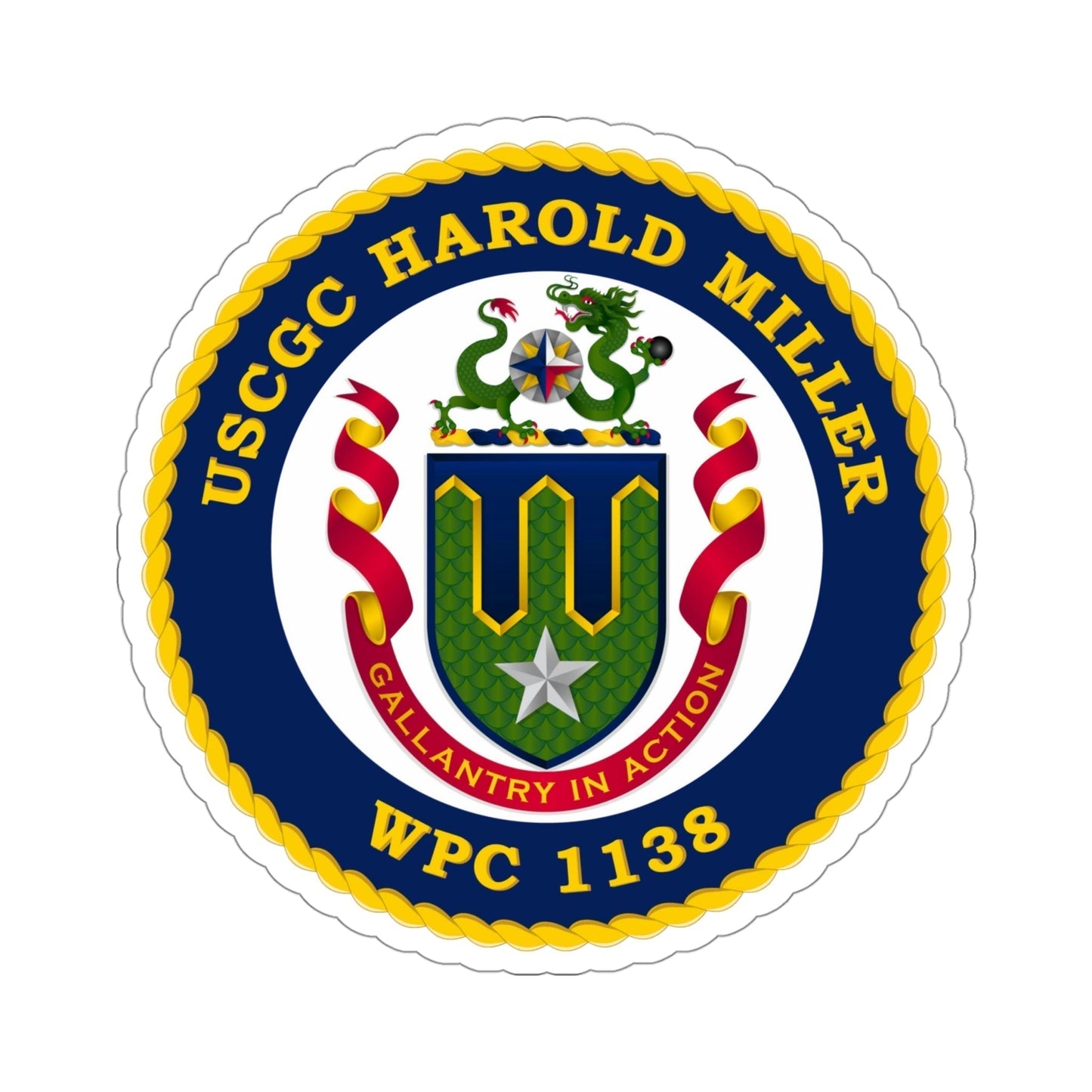 USCGC Harold Miller WPC 1138 (U.S. Coast Guard) STICKER Vinyl Die-Cut Decal-4 Inch-The Sticker Space