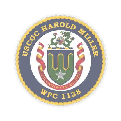 USCGC Harold Miller WPC 1138 (U.S. Coast Guard) STICKER Vinyl Kiss-Cut Decal 2 Inch Transparent - The Sticker Space