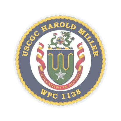 USCGC Harold Miller WPC 1138 (U.S. Coast Guard) STICKER Vinyl Kiss-Cut Decal 6 Inch Transparent - The Sticker Space