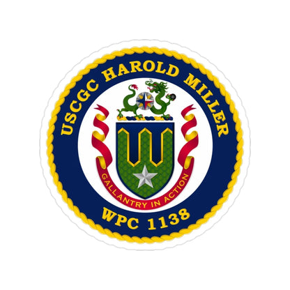 USCGC Harold Miller WPC 1138 (U.S. Coast Guard) Transparent STICKER Die-Cut Vinyl Decal 2 Inch - The Sticker Space