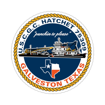 USCGC Hatchet 75309 Galveston TX (U.S. Coast Guard) STICKER Vinyl Die-Cut Decal 5 Inch - The Sticker Space