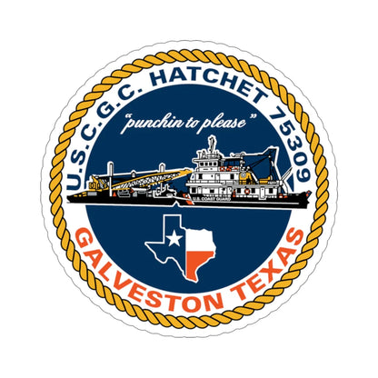 USCGC Hatchet 75309 Galveston TX (U.S. Coast Guard) STICKER Vinyl Die-Cut Decal 6 Inch - The Sticker Space