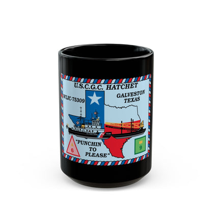 USCGC Hatchet WLIC 75309 (U.S. Coast Guard) Black Coffee Mug-15oz-The Sticker Space