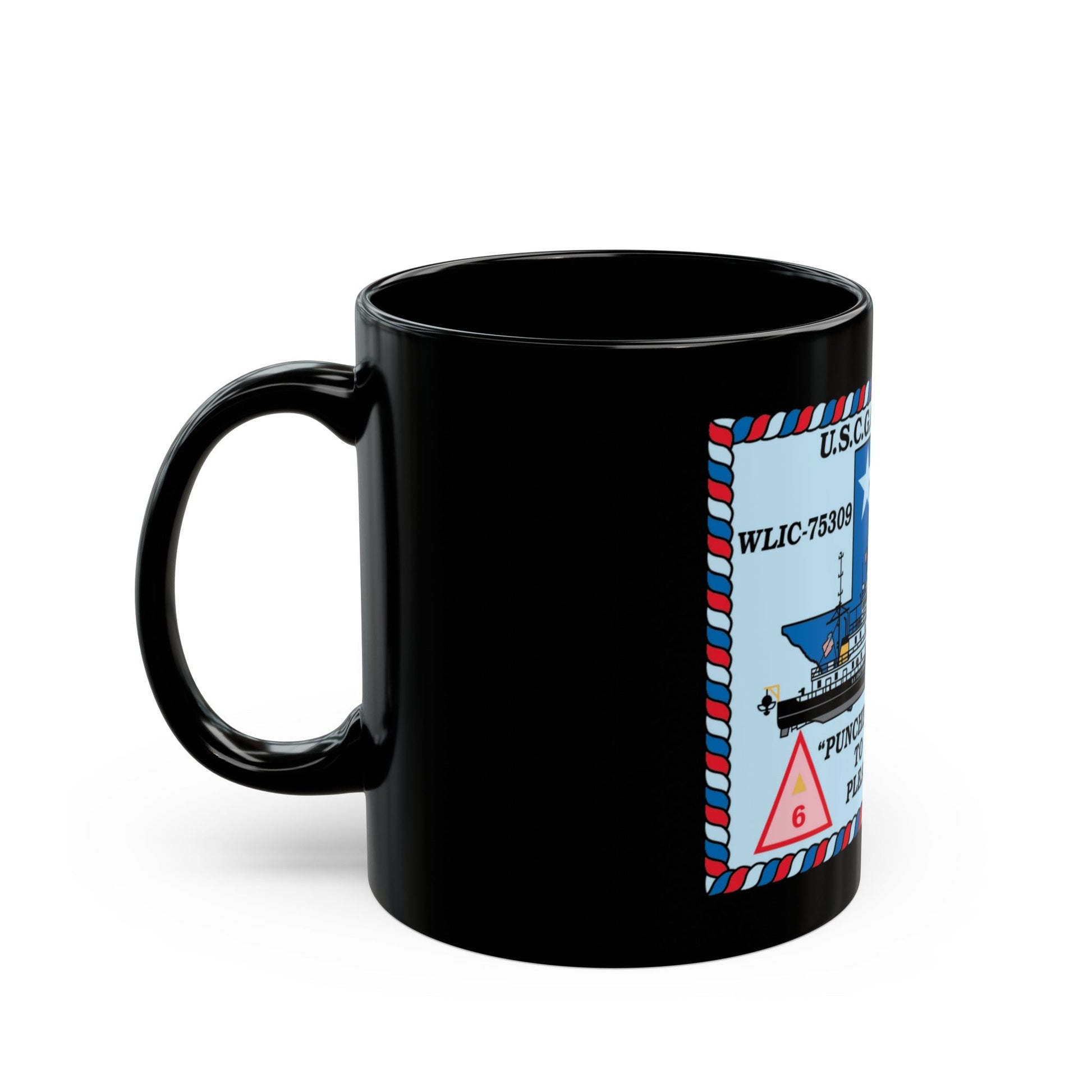 USCGC Hatchet WLIC 75309 (U.S. Coast Guard) Black Coffee Mug-The Sticker Space