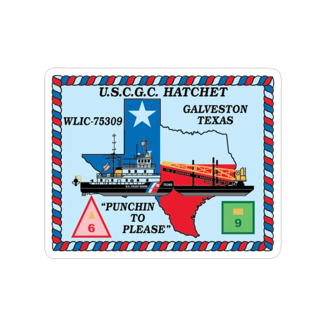USCGC Hatchet WLIC 75309 (U.S. Coast Guard) Transparent STICKER Die-Cut Vinyl Decal 2 Inch - The Sticker Space