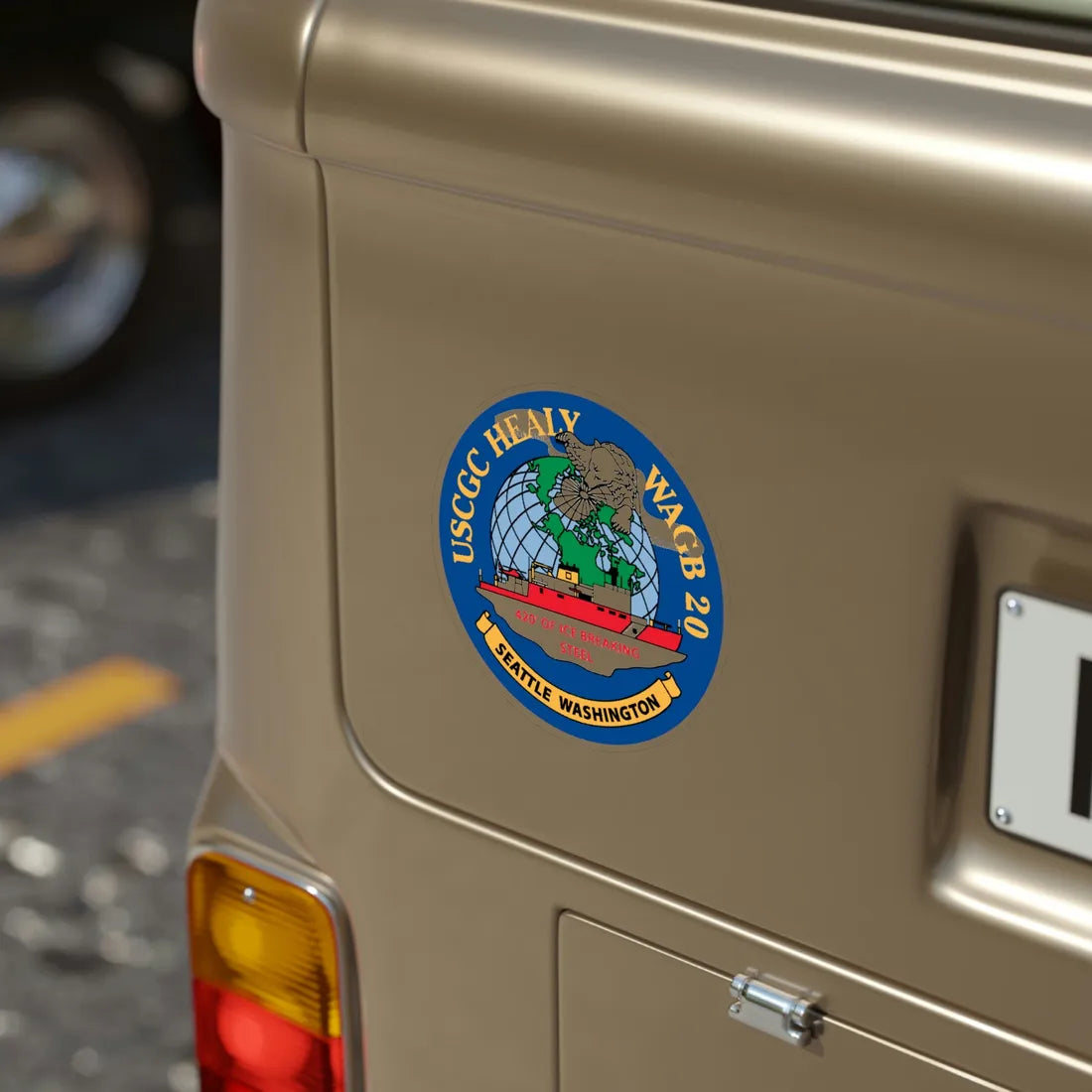 USCGC Healy WAGB 20 Seattle Wash (U.S. Coast Guard) Transparent STICKER Die-Cut Vinyl Decal - The Sticker Space