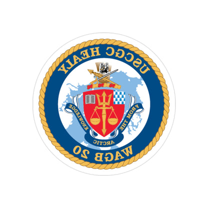 USCGC Healy WAGB 20 (U.S. Coast Guard) REVERSE PRINT Transparent STICKER-2" × 2"-The Sticker Space