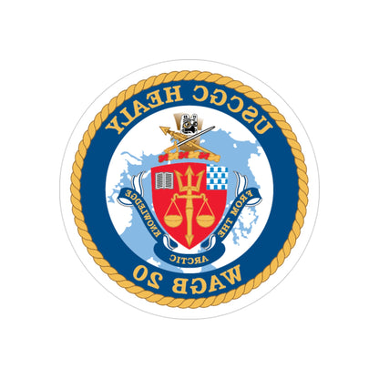 USCGC Healy WAGB 20 (U.S. Coast Guard) REVERSE PRINT Transparent STICKER-3" × 3"-The Sticker Space