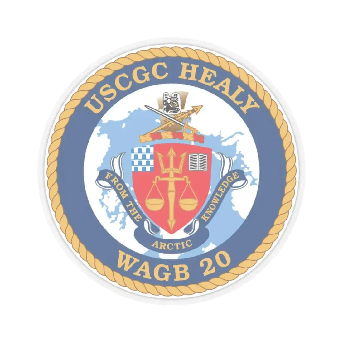 USCGC Healy WAGB 20 (U.S. Coast Guard) STICKER Vinyl Kiss-Cut Decal 4 Inch Transparent - The Sticker Space