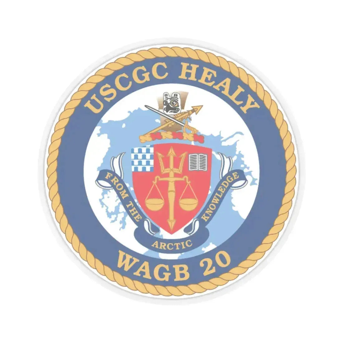 USCGC Healy WAGB 20 (U.S. Coast Guard) STICKER Vinyl Kiss-Cut Decal 4 Inch Transparent - The Sticker Space