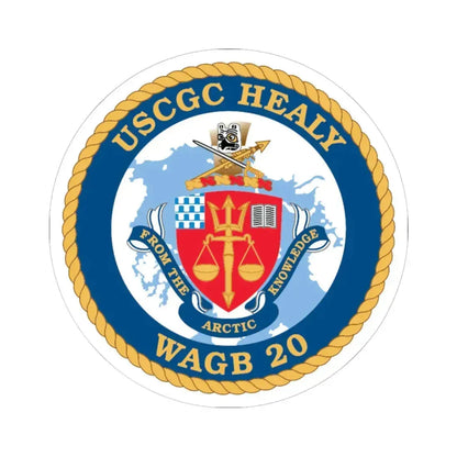 USCGC Healy WAGB 20 (U.S. Coast Guard) STICKER Vinyl Kiss-Cut Decal 6 Inch White - The Sticker Space