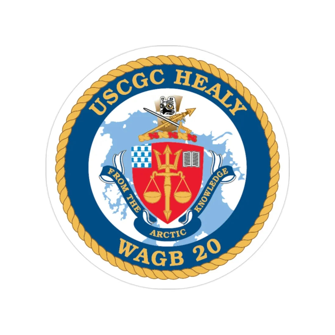USCGC Healy WAGB 20 (U.S. Coast Guard) Transparent STICKER Die-Cut Vinyl Decal 2 Inch - The Sticker Space