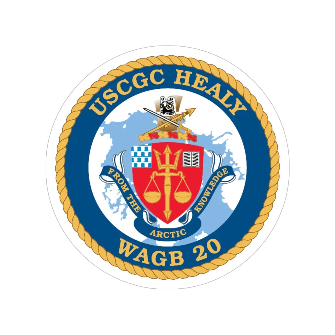 USCGC Healy WAGB 20 (U.S. Coast Guard) Transparent STICKER Die-Cut Vinyl Decal 4 Inch - The Sticker Space