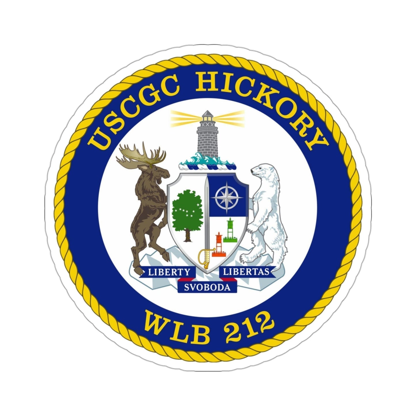 USCGC Hickory WLB 212 (U.S. Coast Guard) STICKER Vinyl Die-Cut Decal-3 Inch-The Sticker Space