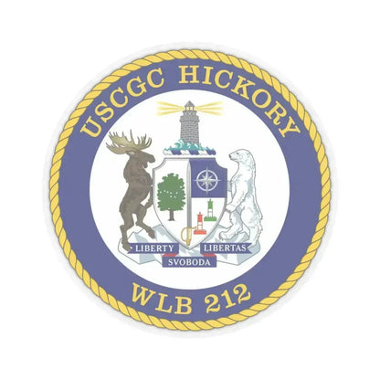USCGC Hickory WLB 212 (U.S. Coast Guard) STICKER Vinyl Kiss-Cut Decal 3 Inch Transparent - The Sticker Space