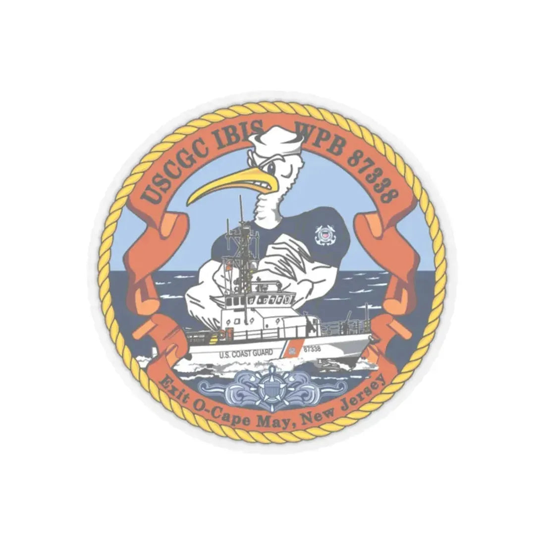 USCGC IBIS (U.S. Coast Guard) STICKER Vinyl Kiss-Cut Decal 2 Inch Transparent - The Sticker Space