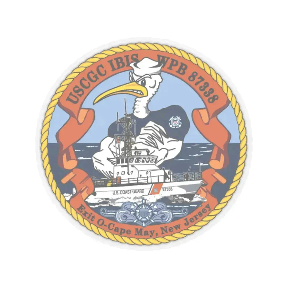 USCGC IBIS (U.S. Coast Guard) STICKER Vinyl Kiss-Cut Decal 2 Inch Transparent - The Sticker Space