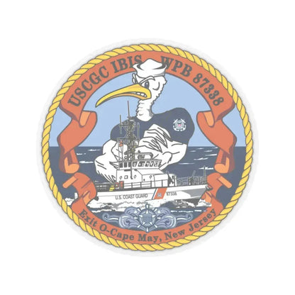 USCGC IBIS (U.S. Coast Guard) STICKER Vinyl Kiss-Cut Decal 4 Inch Transparent - The Sticker Space