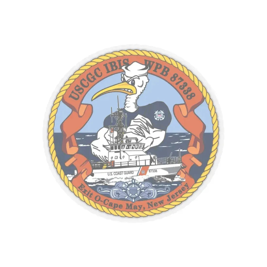 USCGC IBIS (U.S. Coast Guard) STICKER Vinyl Kiss-Cut Decal 6 Inch Transparent - The Sticker Space