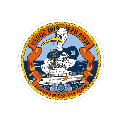 USCGC IBIS (U.S. Coast Guard) Transparent STICKER Die-Cut Vinyl Decal 5 Inch - The Sticker Space