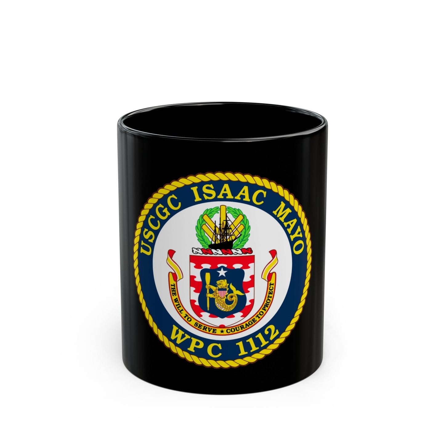 USCGC Isaac Mayo WPC 1112 (U.S. Coast Guard) Black Coffee Mug-11oz-The Sticker Space