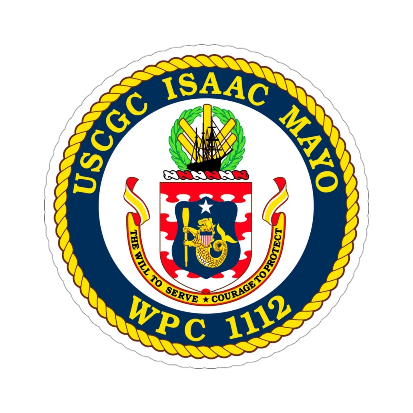 USCGC Isaac Mayo WPC 1112 (U.S. Coast Guard) STICKER Vinyl Die-Cut Decal-3 Inch-The Sticker Space