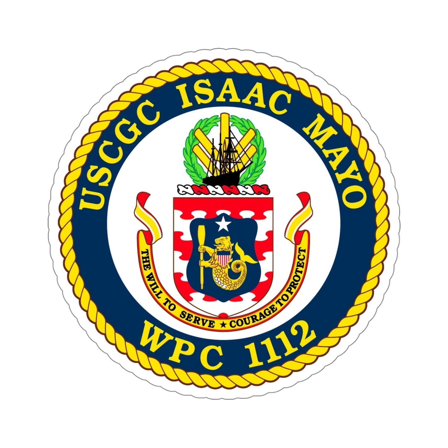 USCGC Isaac Mayo WPC 1112 (U.S. Coast Guard) STICKER Vinyl Die-Cut Decal-5 Inch-The Sticker Space