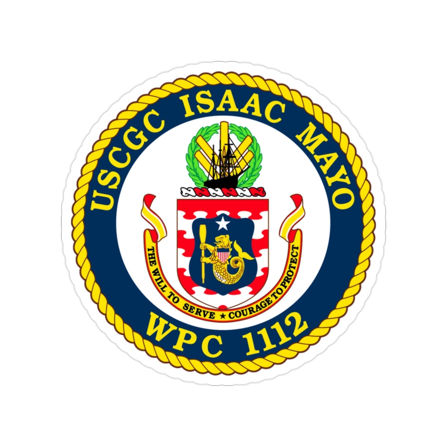 USCGC Isaac Mayo WPC 1112 (U.S. Coast Guard) Transparent STICKER Die-Cut Vinyl Decal-2 Inch-The Sticker Space