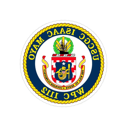 USCGC Isaac Mayo WPC 1112 (U.S. Coast Guard) REVERSE PRINT Transparent Die-Cut STICKER 4 Inch Die-Cut Transparent - The Sticker Space