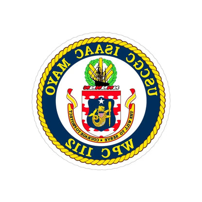 USCGC Isaac Mayo WPC 1112 (U.S. Coast Guard) REVERSE PRINT Transparent Die-Cut STICKER 5 Inch Die-Cut Transparent - The Sticker Space