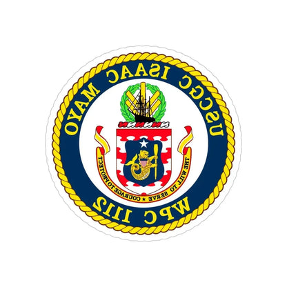 USCGC Isaac Mayo WPC 1112 (U.S. Coast Guard) REVERSE PRINT Transparent Die-Cut STICKER 6 Inch Die-Cut Transparent - The Sticker Space