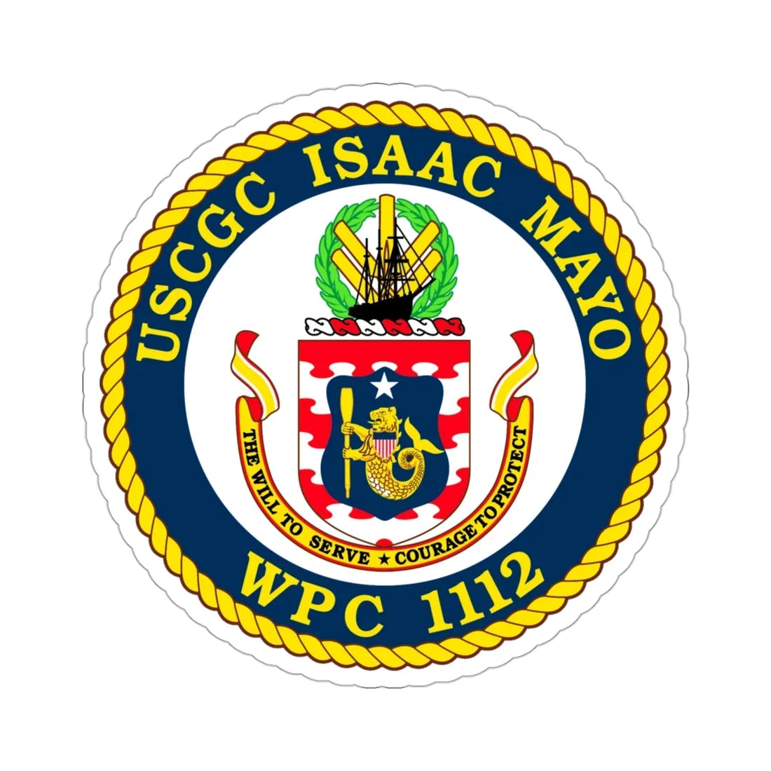 USCGC Isaac Mayo WPC 1112 (U.S. Coast Guard) STICKER Vinyl Die-Cut Decal 3 Inch - The Sticker Space