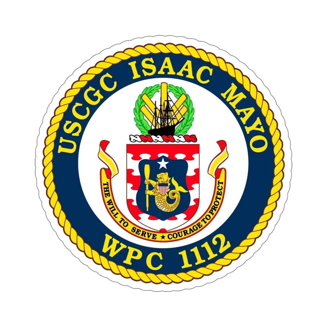 USCGC Isaac Mayo WPC 1112 (U.S. Coast Guard) STICKER Vinyl Die-Cut Decal 6 Inch - The Sticker Space