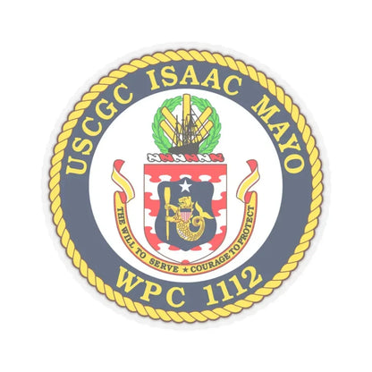 USCGC Isaac Mayo WPC 1112 (U.S. Coast Guard) STICKER Vinyl Kiss-Cut Decal 3 Inch Transparent - The Sticker Space