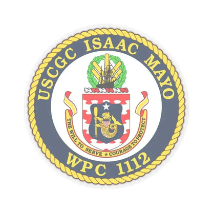 USCGC Isaac Mayo WPC 1112 (U.S. Coast Guard) STICKER Vinyl Kiss-Cut Decal 4 Inch Transparent - The Sticker Space