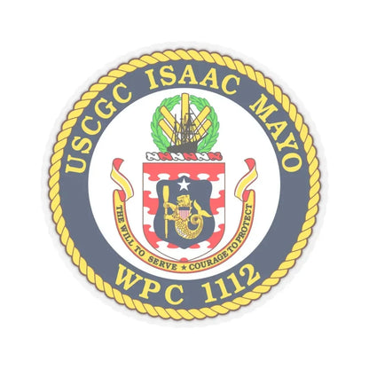 USCGC Isaac Mayo WPC 1112 (U.S. Coast Guard) STICKER Vinyl Kiss-Cut Decal 6 Inch Transparent - The Sticker Space