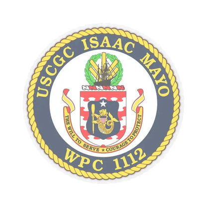 USCGC Isaac Mayo WPC 1112 (U.S. Coast Guard) STICKER Vinyl Kiss-Cut Decal 6 Inch Transparent - The Sticker Space
