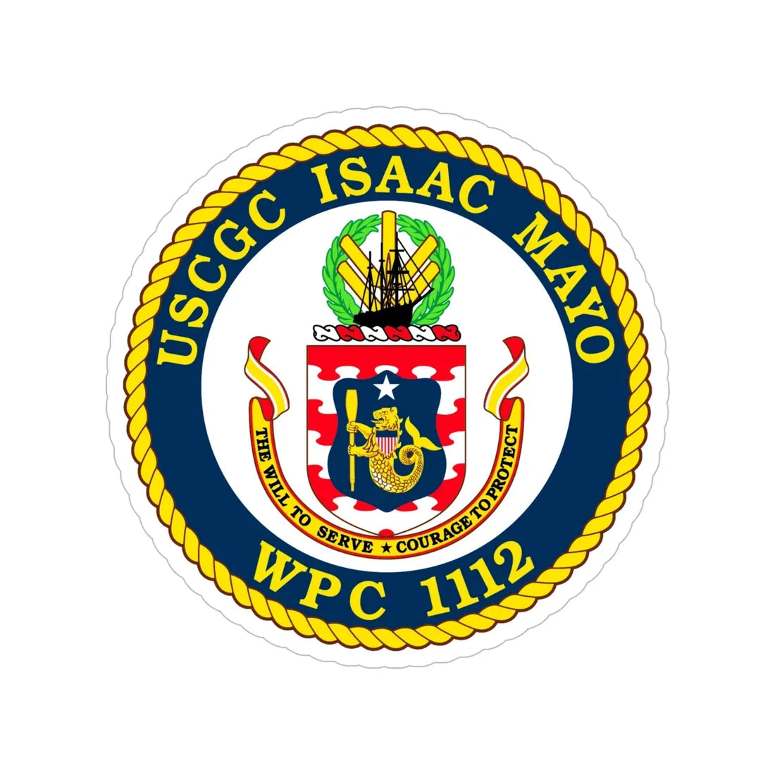 USCGC Isaac Mayo WPC 1112 (U.S. Coast Guard) Transparent STICKER Die-Cut Vinyl Decal 6 Inch - The Sticker Space