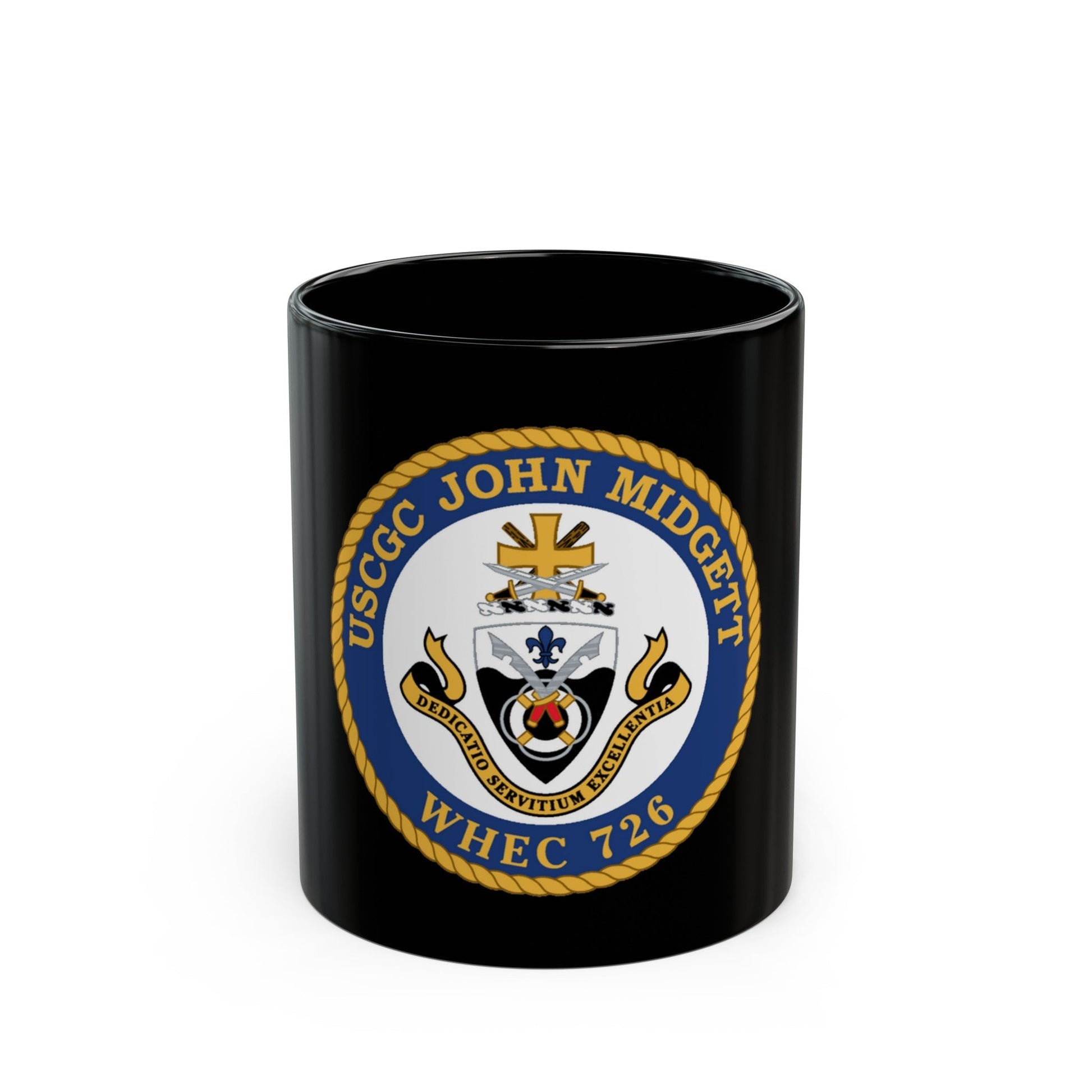 USCGC John Midgett WHEC 726 (U.S. Coast Guard) Black Coffee Mug-11oz-The Sticker Space