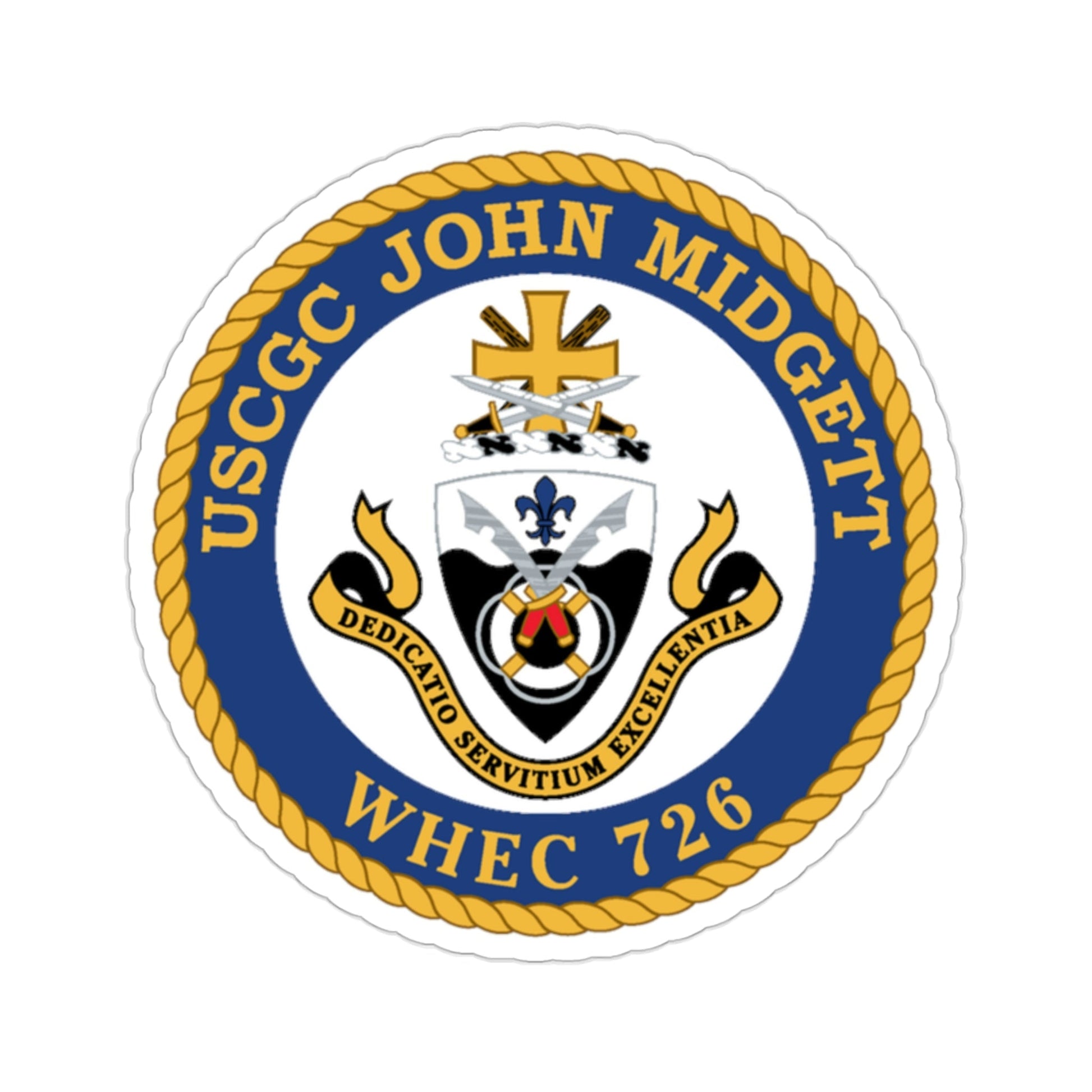 USCGC John Midgett WHEC 726 (U.S. Coast Guard) STICKER Vinyl Die-Cut Decal-2 Inch-The Sticker Space