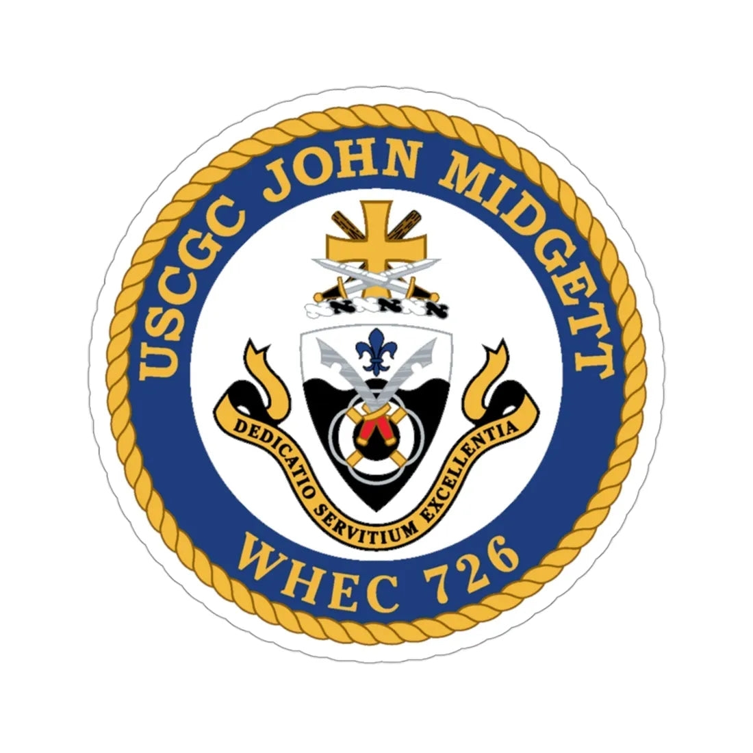 USCGC John Midgett WHEC 726 (U.S. Coast Guard) STICKER Vinyl Die-Cut Decal 3 Inch - The Sticker Space