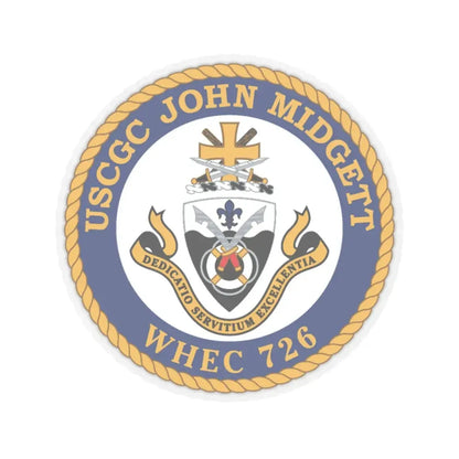 USCGC John Midgett WHEC 726 (U.S. Coast Guard) STICKER Vinyl Kiss-Cut Decal 3 Inch Transparent - The Sticker Space