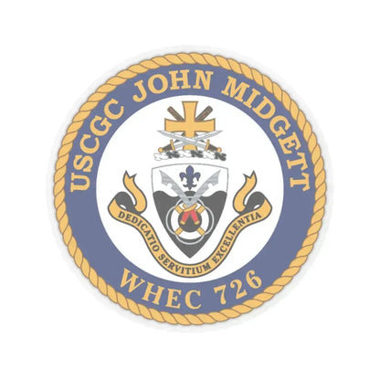 USCGC John Midgett WHEC 726 (U.S. Coast Guard) STICKER Vinyl Kiss-Cut Decal 6 Inch Transparent - The Sticker Space