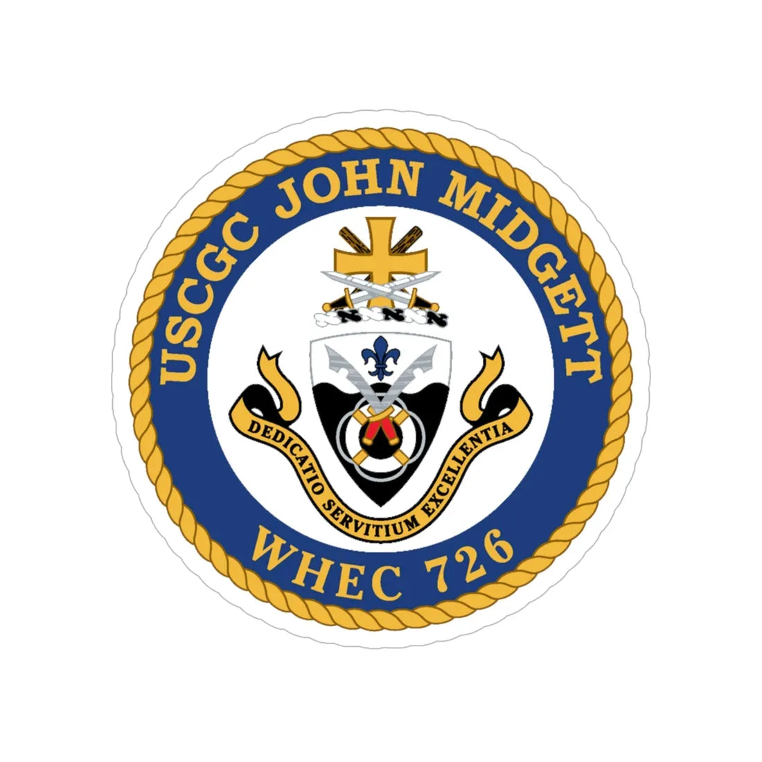 USCGC John Midgett WHEC 726 (U.S. Coast Guard) Transparent STICKER Die-Cut Vinyl Decal 6 Inch - The Sticker Space