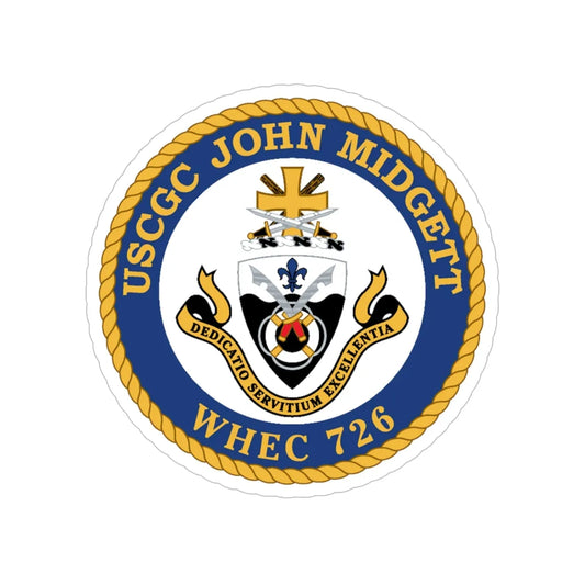 USCGC John Midgett WHEC 726 (U.S. Coast Guard) Transparent STICKER Die-Cut Vinyl Decal 6 Inch - The Sticker Space